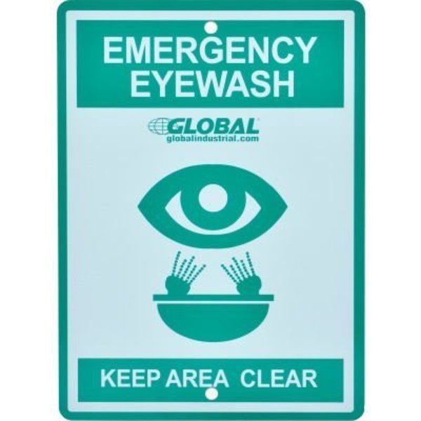Gec Global Industrial Emergency Eyewash Station Sign, Replacement 708RP545